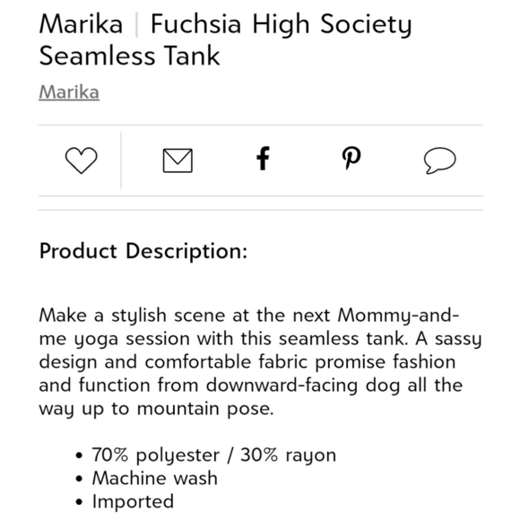 ❇️ NWOT MARIKA YOGA TOP - Picture 6 of 7